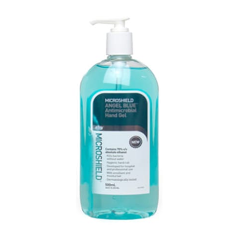 Microshield Angel Blue Antimicrobial Hand Gel 500ml