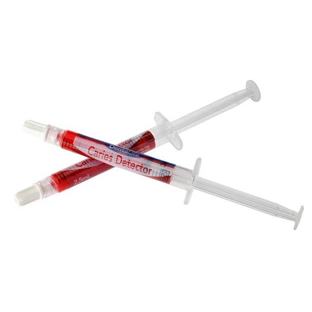 Red Dye Caries Detector - 2 x 2.5ml Syringe Kit