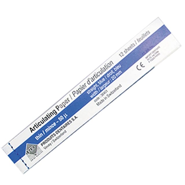 PD Articulating Paper Books Thin 50/80 microns Blue Strips - Pack 12