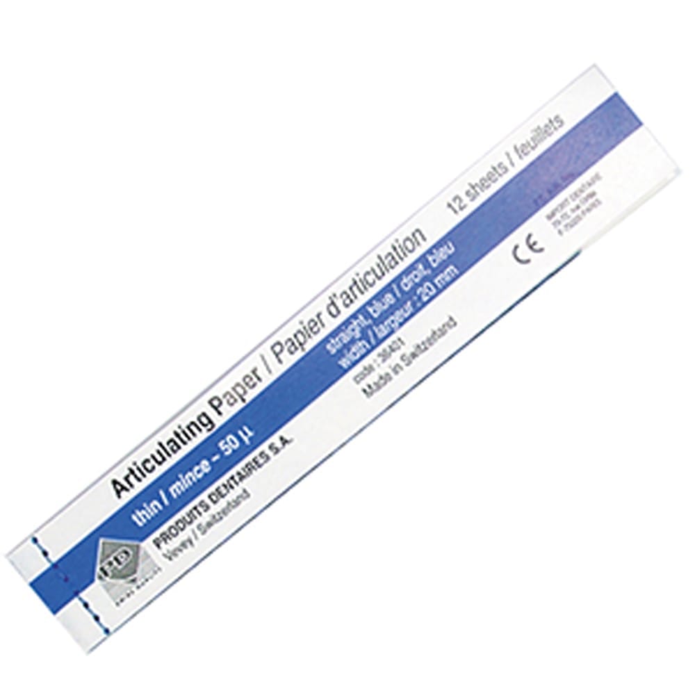 PD Articulating Paper Books Thin 50/80 microns Blue Strips - Pack 12