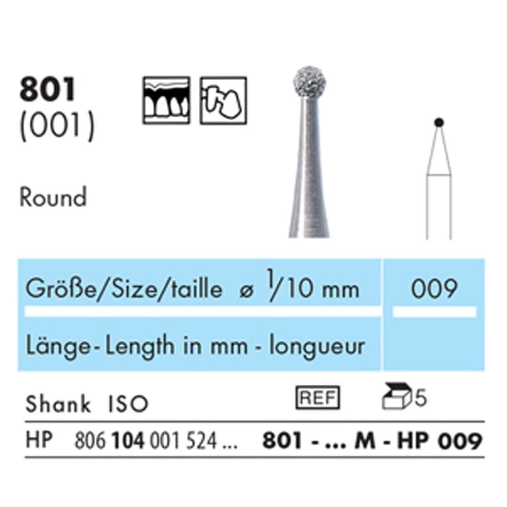 NTI Diamond Bur HP Round 801