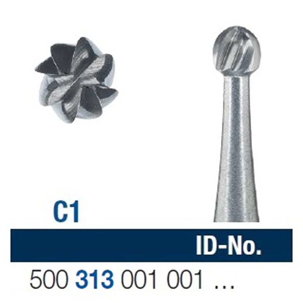 Ela Carbide Bur FG Short Round Fig 1 - Pack 6