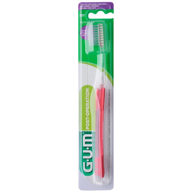 Gum Delicate, Post Surgical Toothbrush Purple/Red, 317M - Pack 1