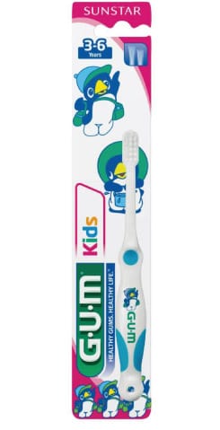 Gum Kids Toothbrush with Tray/Packer, 214M - Asst Colours Pack 12